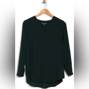 Adrianna Pappel Solid Texture Striped Tunic